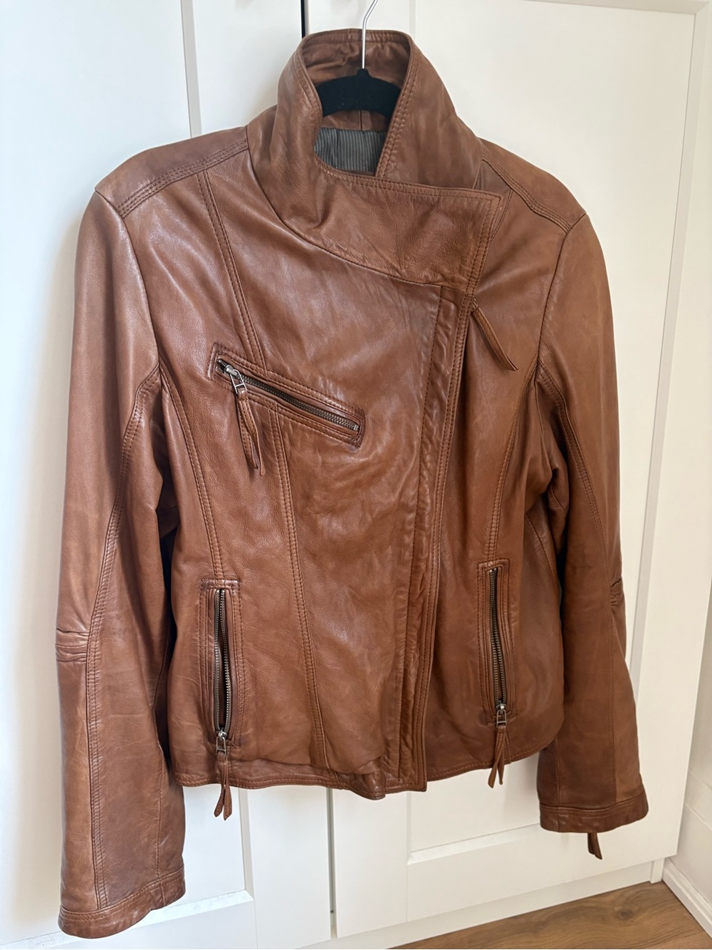 Vintage Danier Leather Brown Biker Jacket - XL